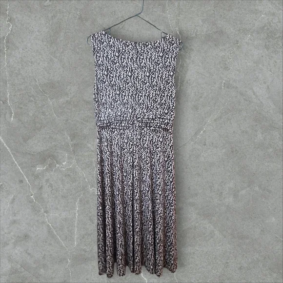 Jessica Howard Brown and Black Midi Dress Size 12 EXCELLENT CONIDITION - Picture 6 of 6